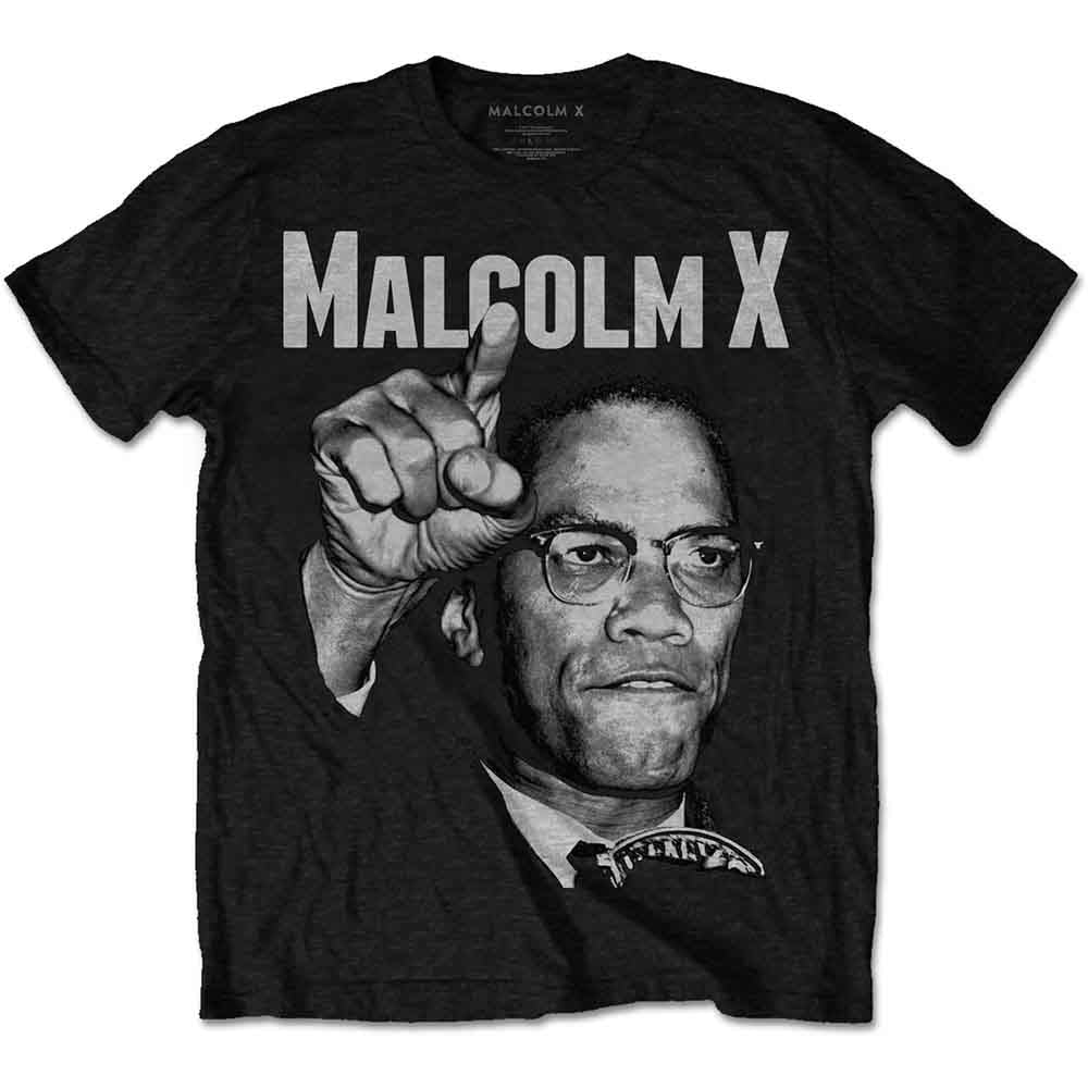Malcolm X Pointing [T-Shirt] - Rock Band Apparel