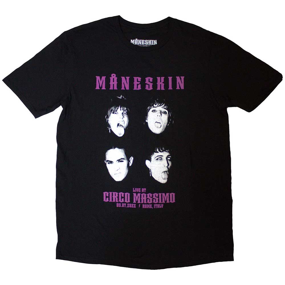 Maneskin Live At Circo Massimo 2022 Faces [T-Shirt] - Rock Band Apparel