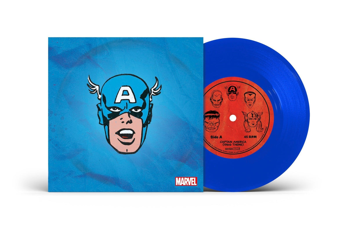 PRE-ORDER: Marvel Chorus - Captain America (1966 Theme) / Merry Marvel Marching Society [Translucent Blue 7" Single] [Vinyl]
