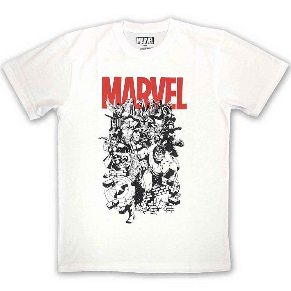 Marvel Comics Black & White Characters [T-Shirt] - Rock Band Apparel