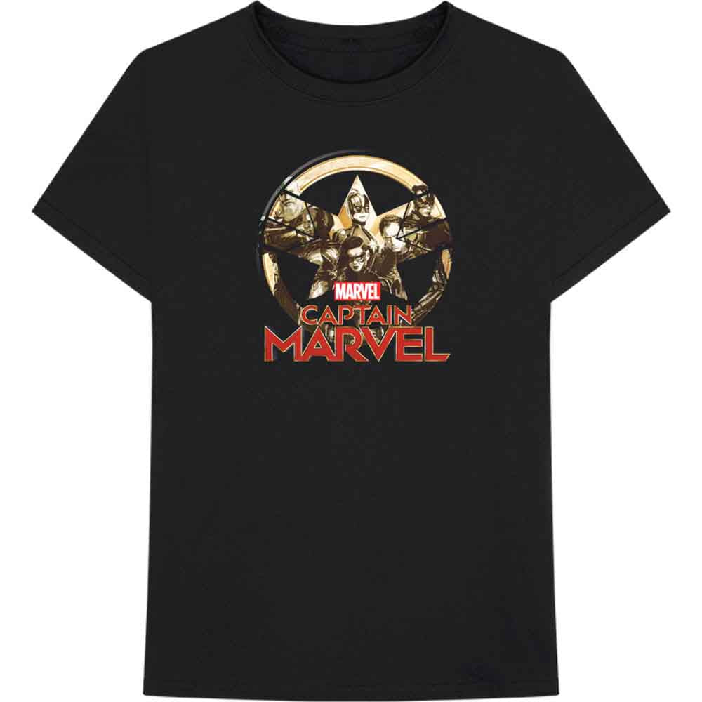 Marvel Comics Captain Marvel Star Logo [T-Shirt] - Rock Band Apparel
