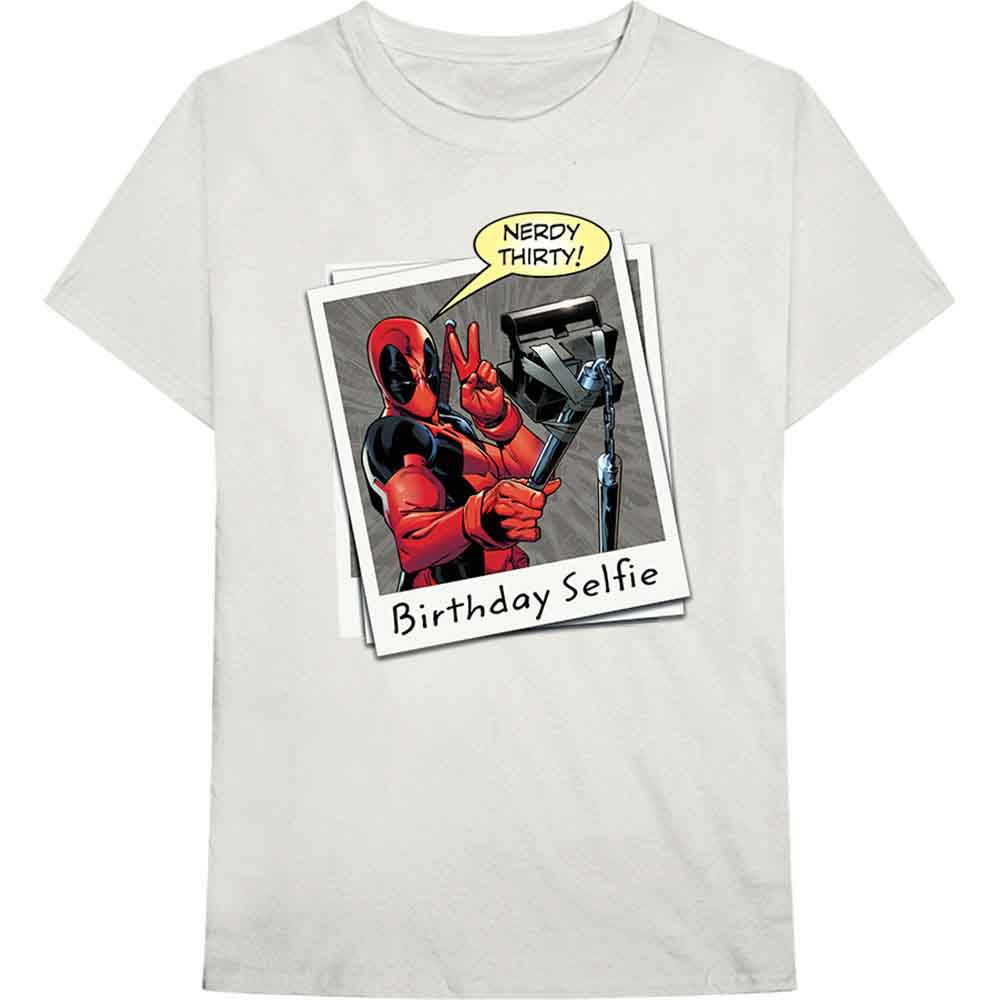 Marvel Comics Deadpool Birthday Selfie [T-Shirt] - Rock Band Apparel