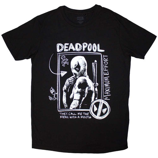Marvel Comics Deadpool Merc With A Mouth Max Effort [T-Shirt] Black