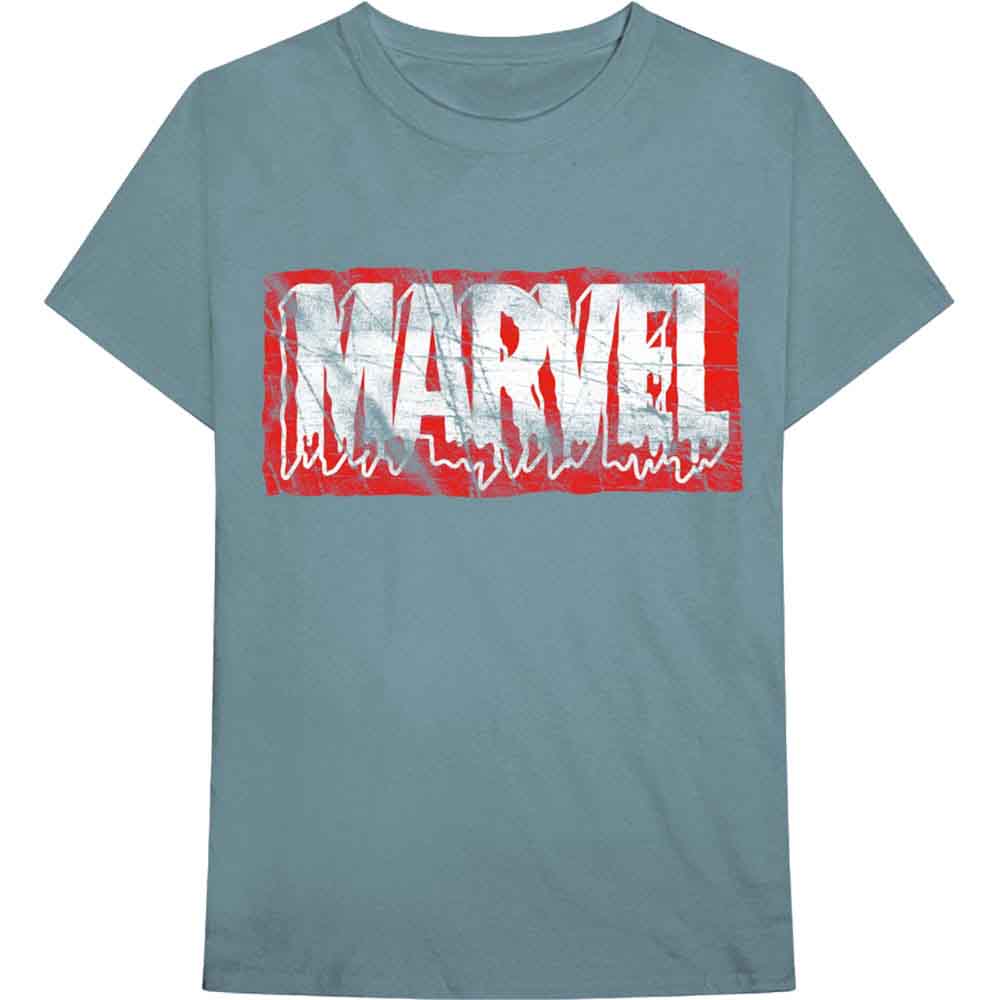 Marvel Comics Distressed Dripping Logo [T-Shirt] - Rock Band Apparel