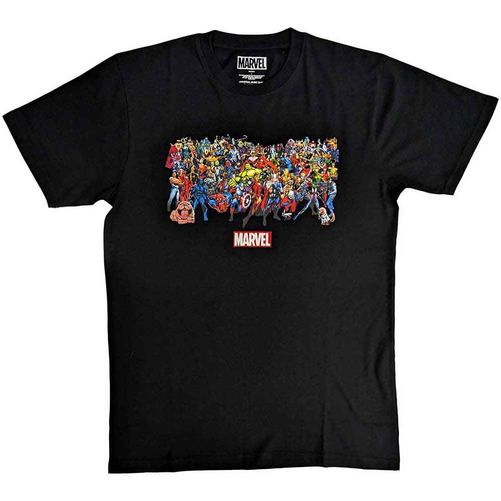 Marvel Comics Full Characters [T-Shirt] Black