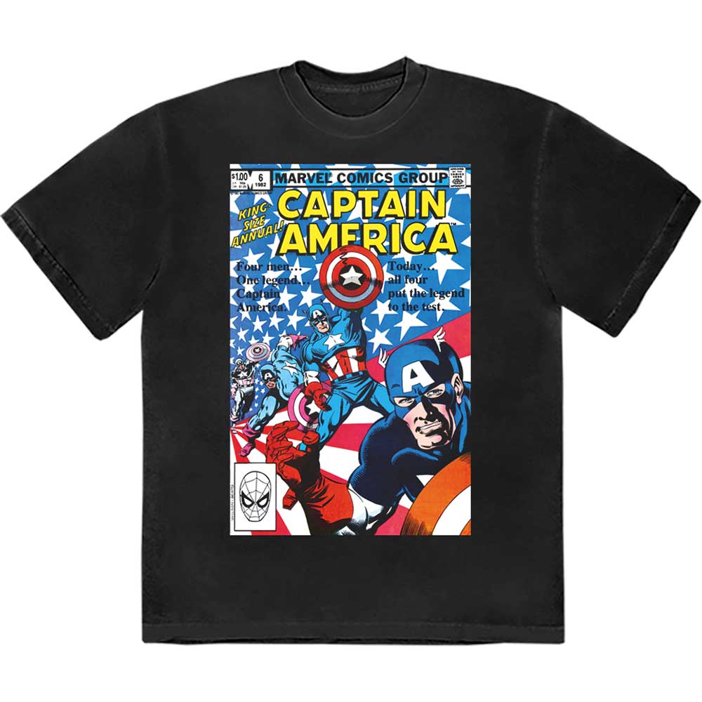 Marvel Comics Many Captain Americas Comic Cover [T-Shirt] - Rock Band Apparel