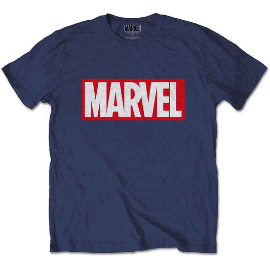Marvel Comics Marvel Box Logo [T-Shirt] Blue