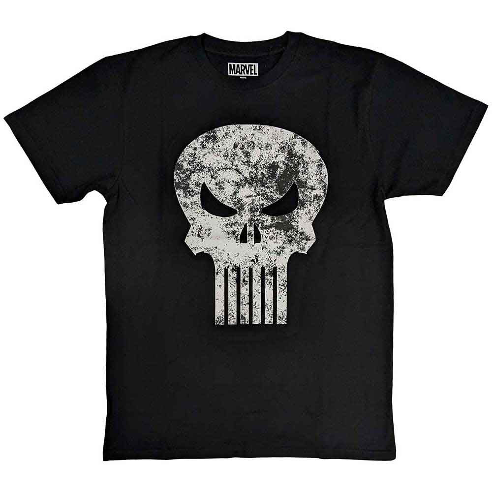 Marvel Comics Punisher Distressed Logo [T-Shirt] - Rock Band Apparel