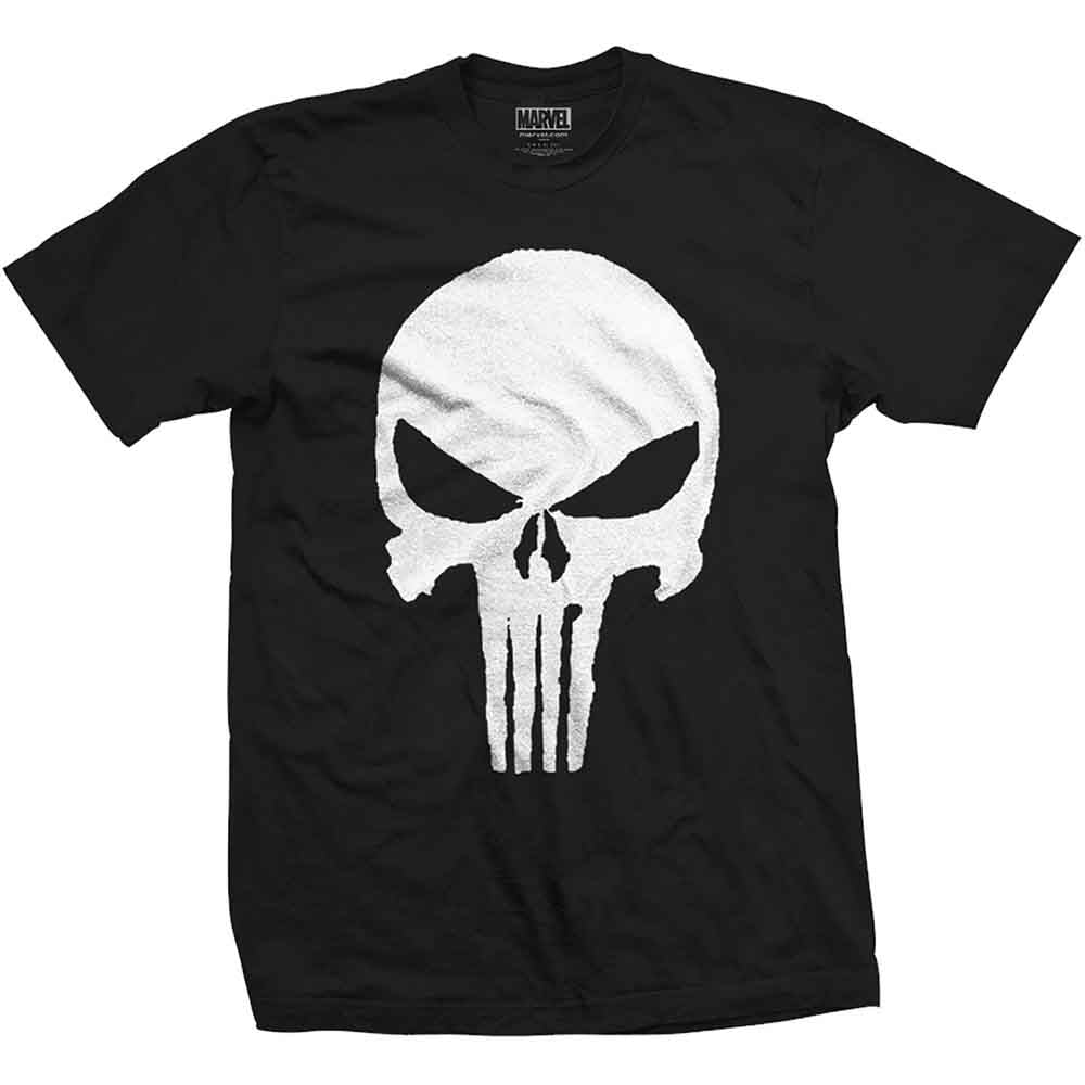 Marvel Comics Punisher Jagged Skull [T-Shirt] Black