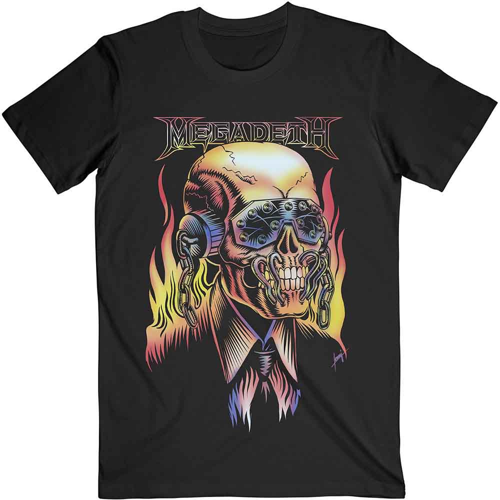 Megadeth Flaming Vic [T-Shirt] - Rock Band Apparel