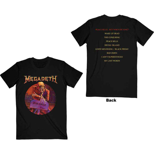 Megadeth Peace Sells‚Ä¶ Track list [T-Shirt] - Rock Band Apparel