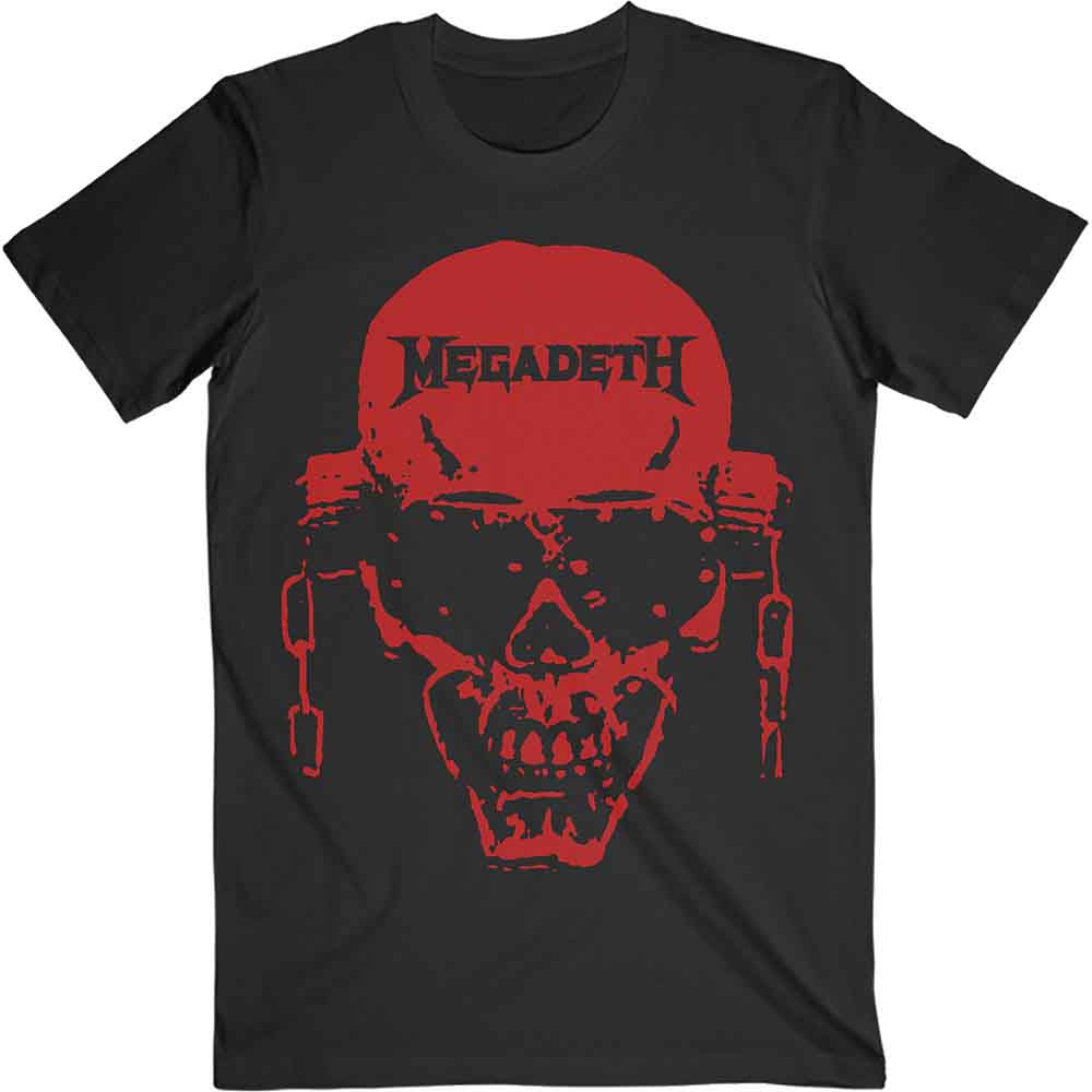 Megadeth Vic Hi-Contrast Red [T-Shirt] - Rock Band Apparel