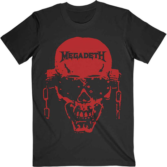 Megadeth Vic Hi-Contrast Red [T-Shirt] - Rock Band Apparel