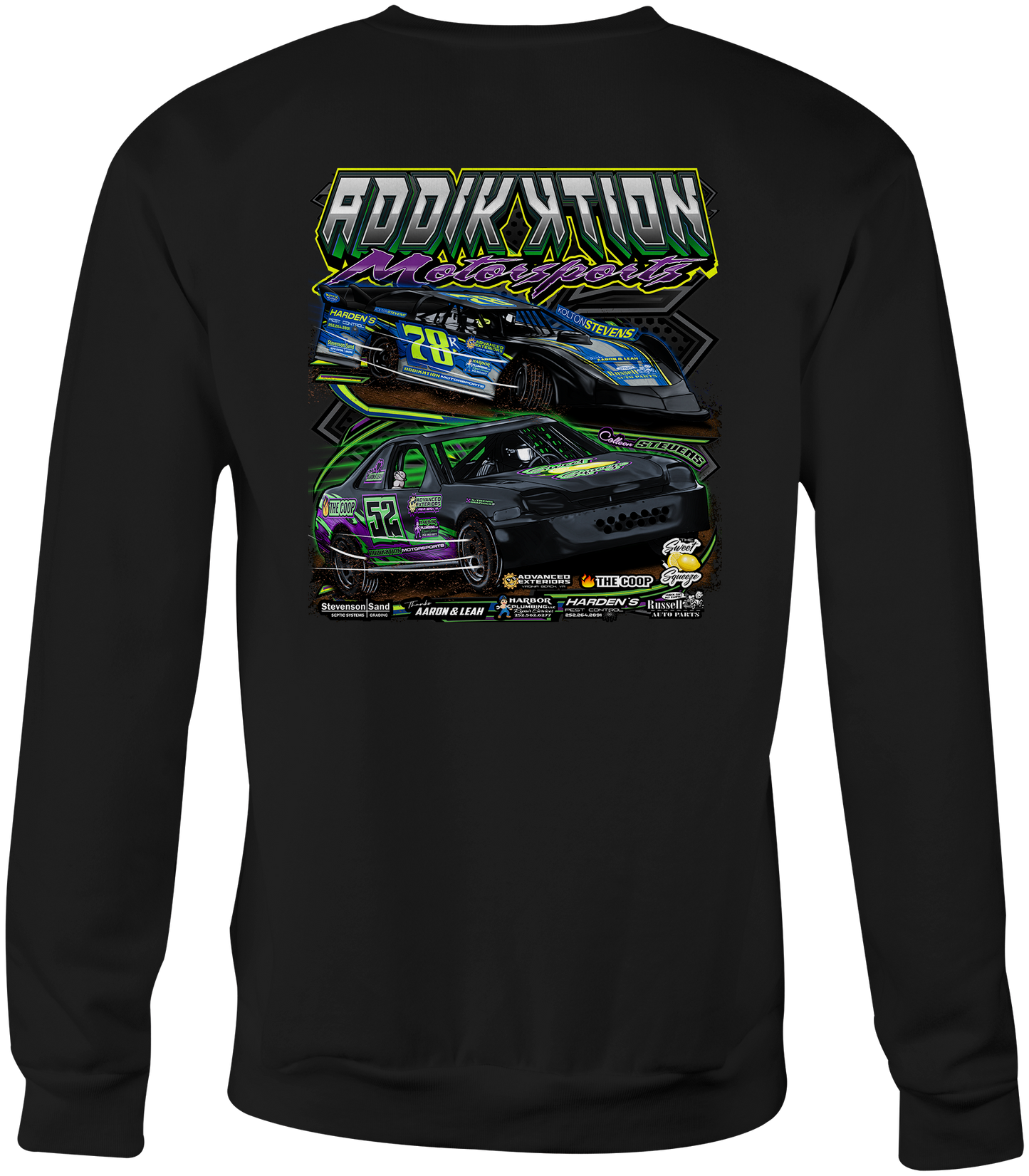 Addikktion Motorsports Crewneck Sweatshirts