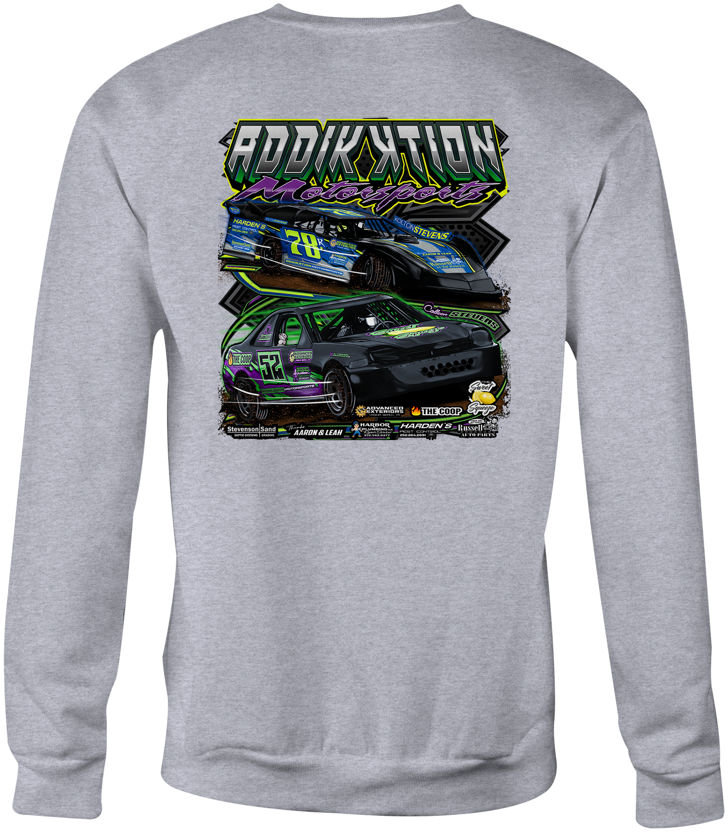Addikktion Motorsports Crewneck Sweatshirts