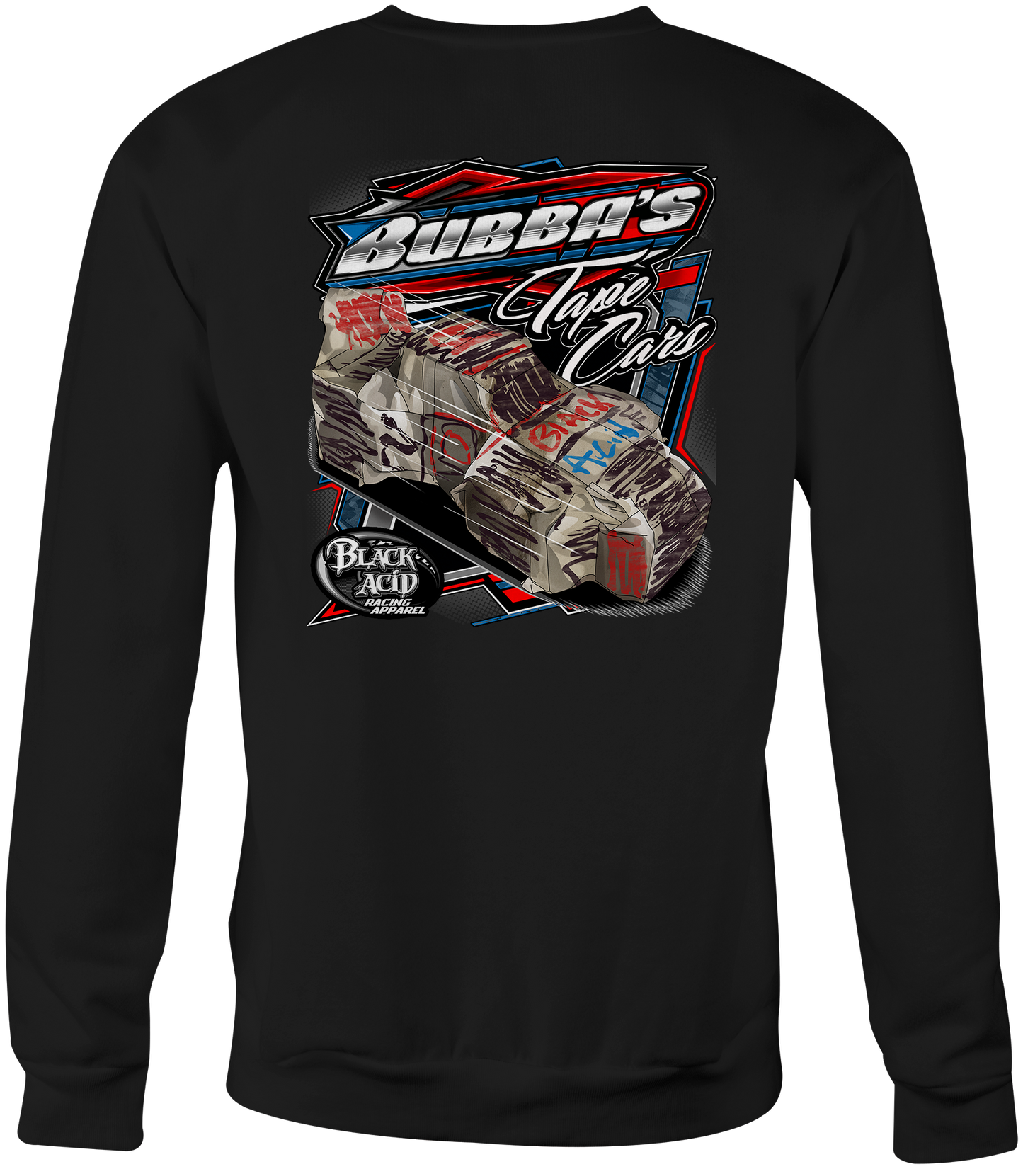 Bubbas Tape Cars Crewneck Sweatshirts