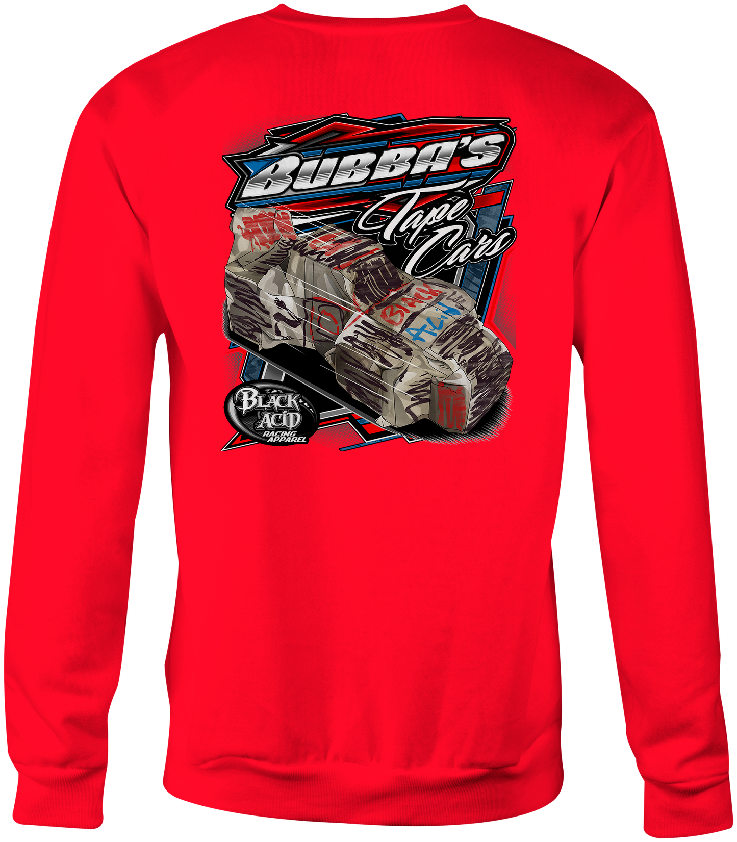 Bubbas Tape Cars Crewneck Sweatshirts