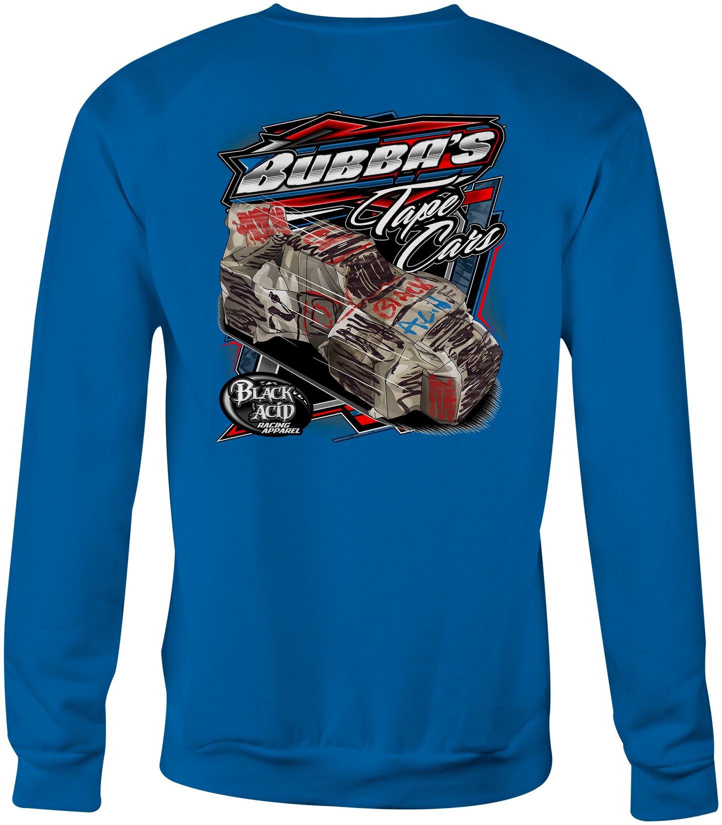 Bubbas Tape Cars Crewneck Sweatshirts
