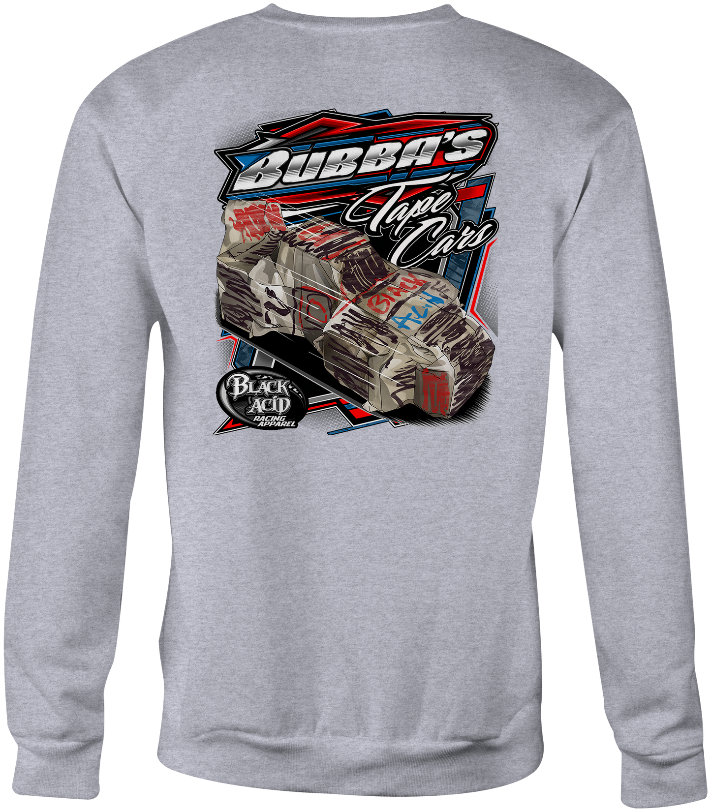 Bubbas Tape Cars Crewneck Sweatshirts