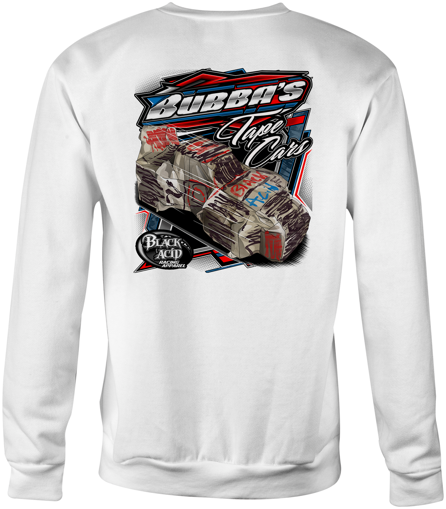 Bubbas Tape Cars Crewneck Sweatshirts