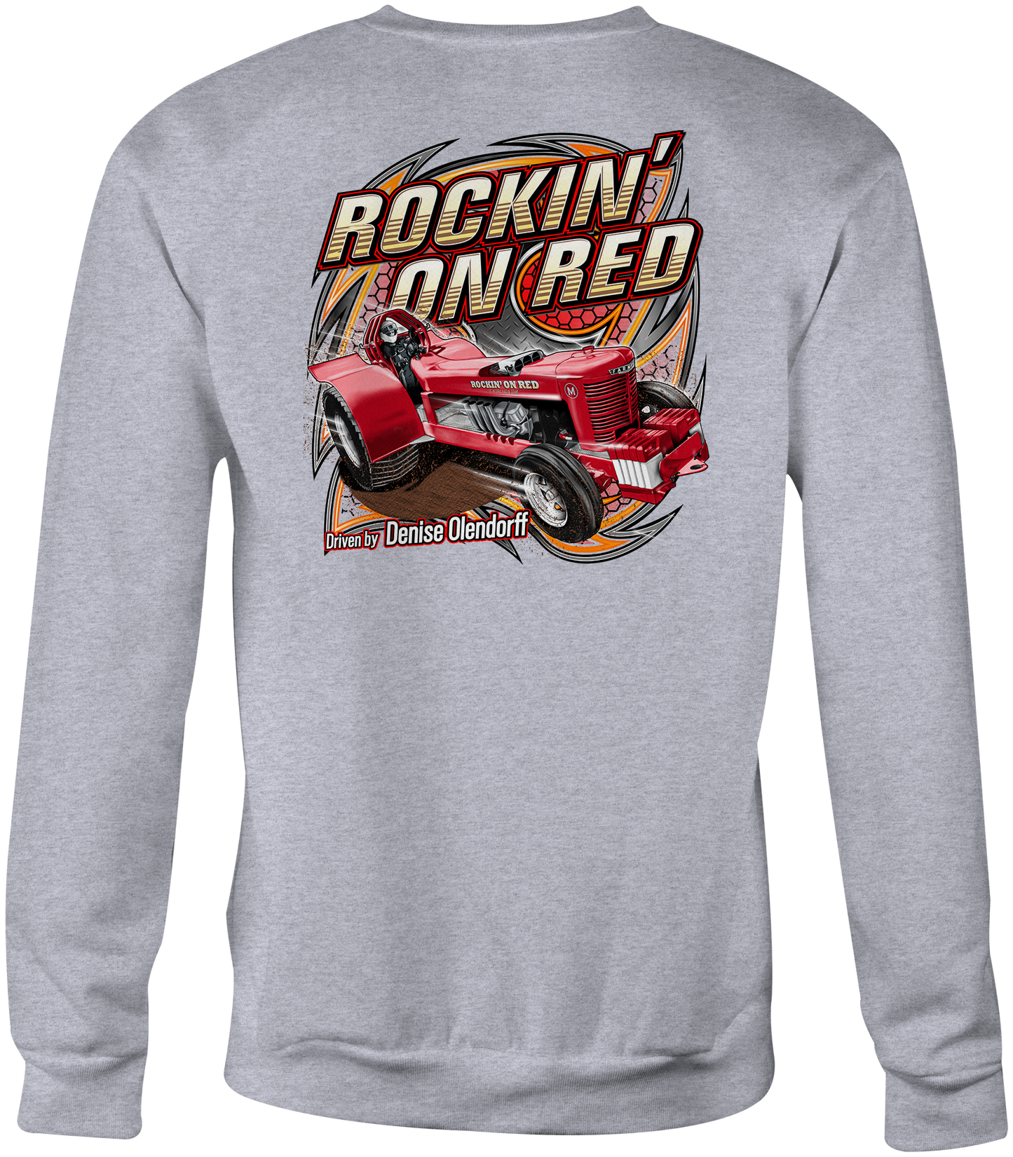 Rockin' On Red Crewneck Sweatshirts