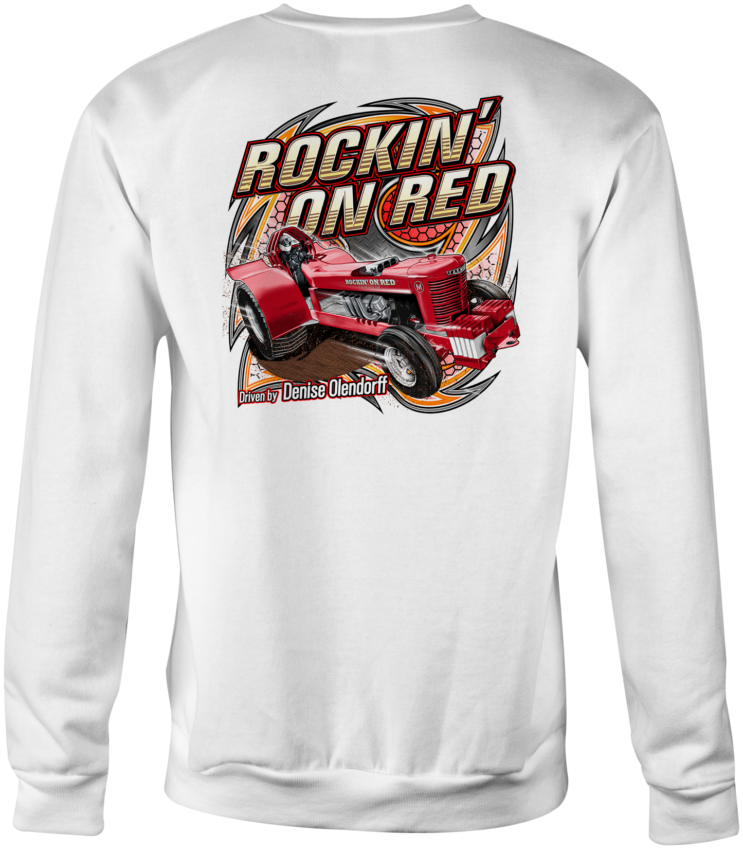 Rockin' On Red Crewneck Sweatshirts