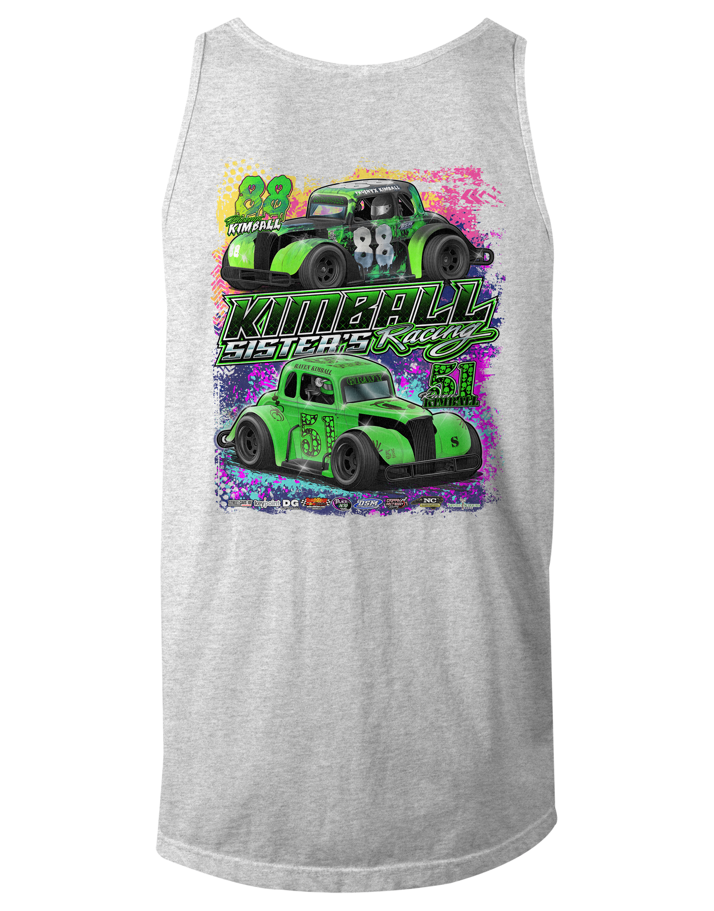 Kimball Sisters Racing Tank Tops