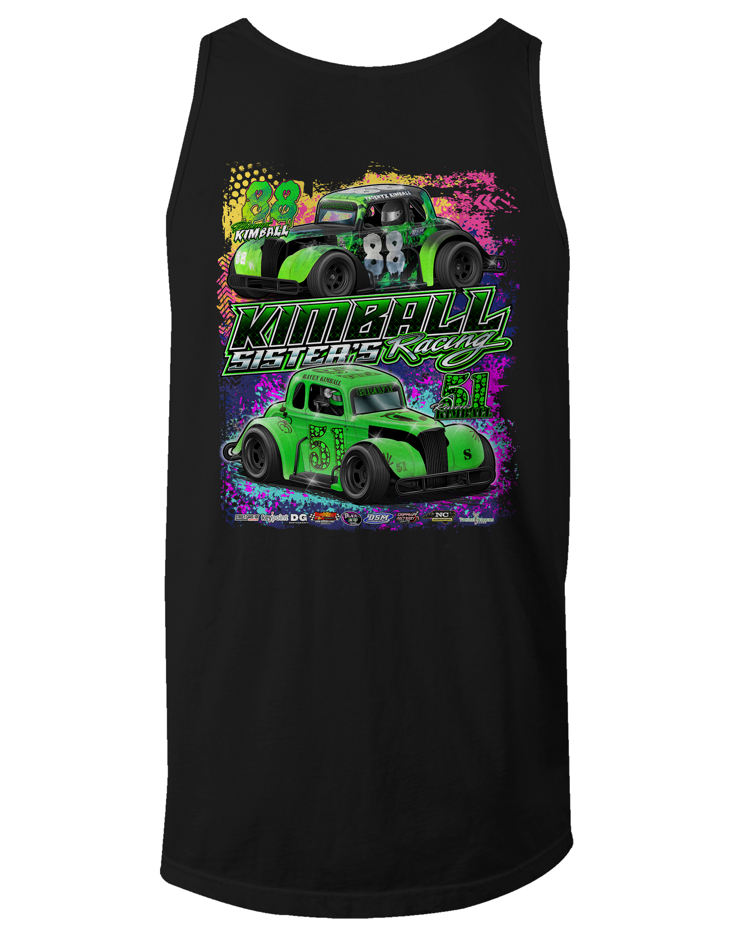 Kimball Sisters Racing Tank Tops