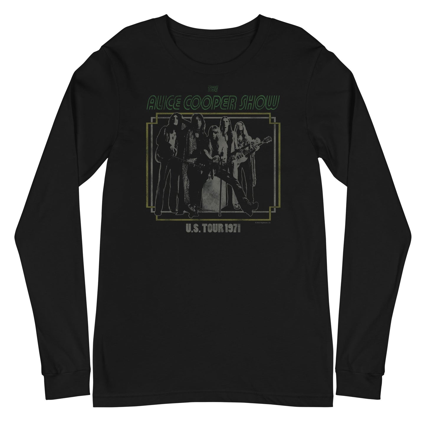 MerchMoment Alice Cooper - 1971 US Tour Long Sleeve T-Shirt [Apparel] Black