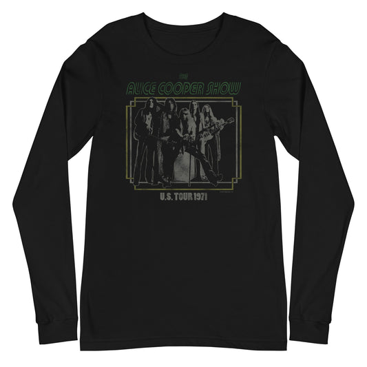 MerchMoment Alice Cooper - 1971 US Tour Long Sleeve T-Shirt [Apparel] Black
