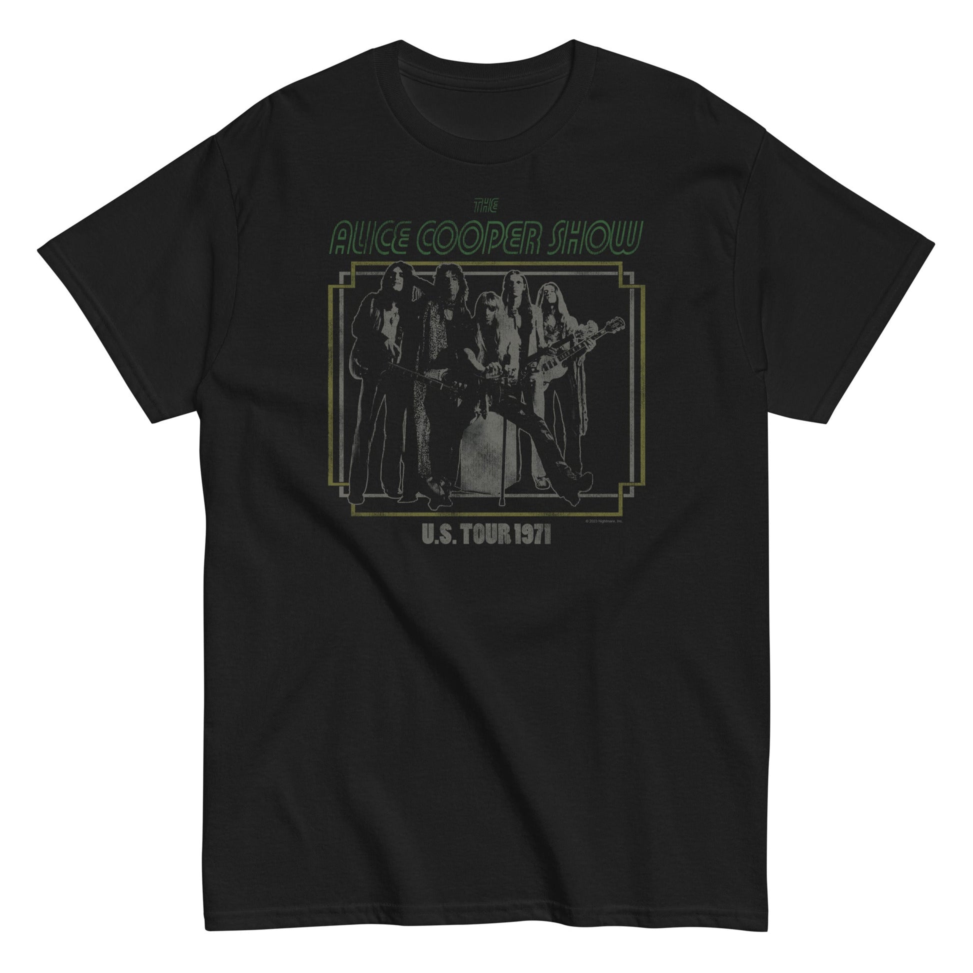 MerchMoment Alice Cooper - 1971 US Tour T-Shirt [Apparel] Black