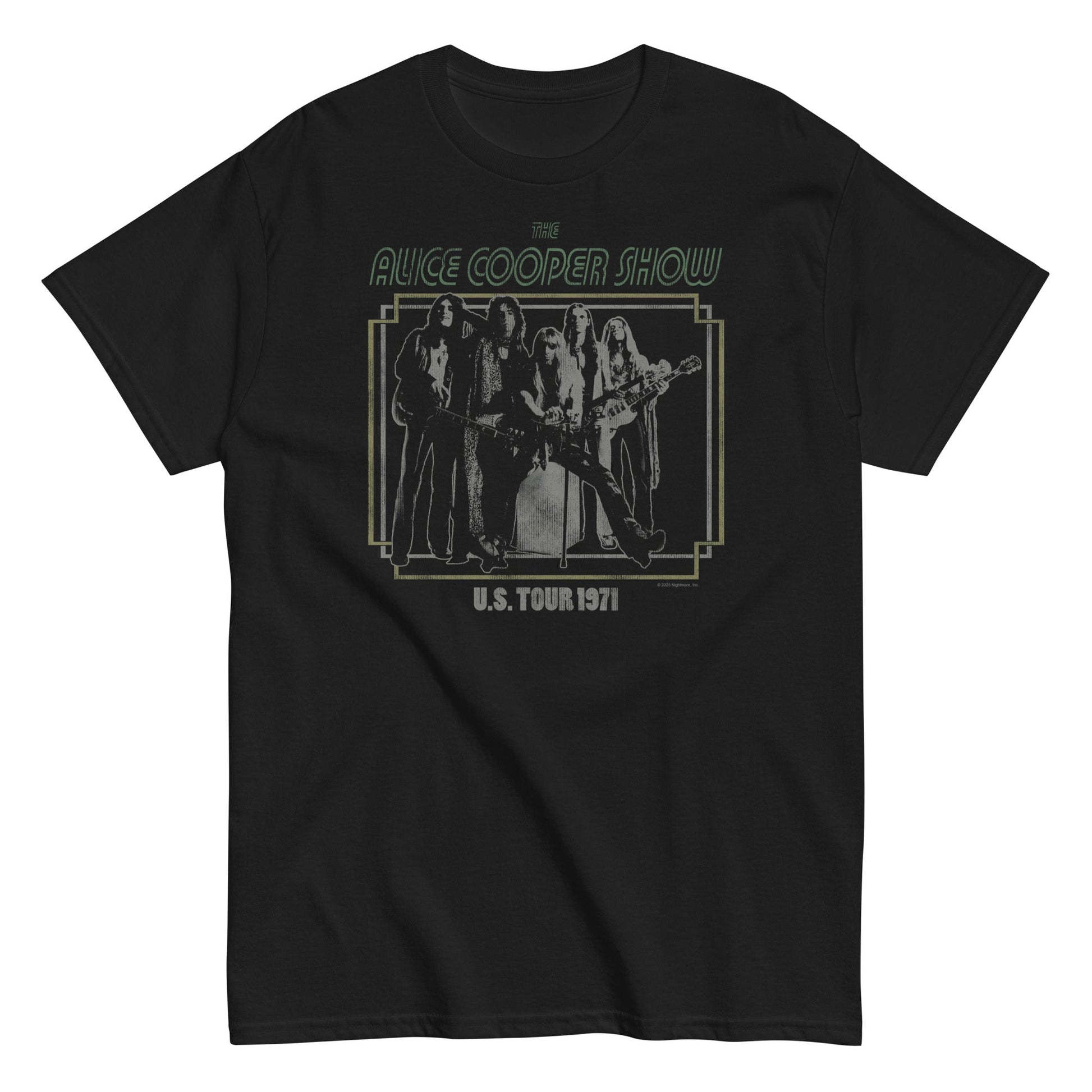 MerchMoment Alice Cooper - 1971 US Tour T-Shirt [Apparel] Black