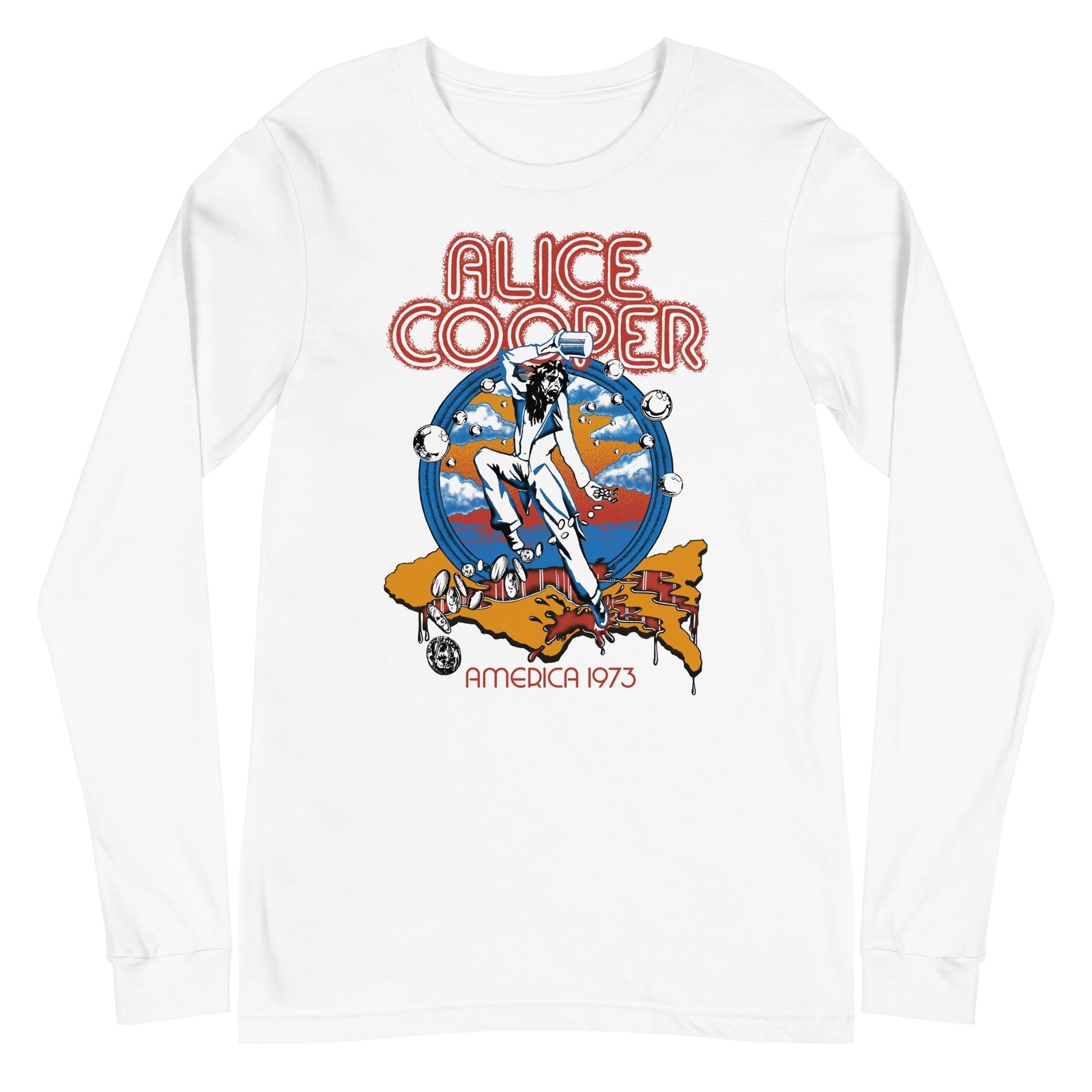 MERCHMOMENT Alice Cooper - 1973 Tour Long Sleeve T-Shirt [Apparel] - Rock Band Apparel