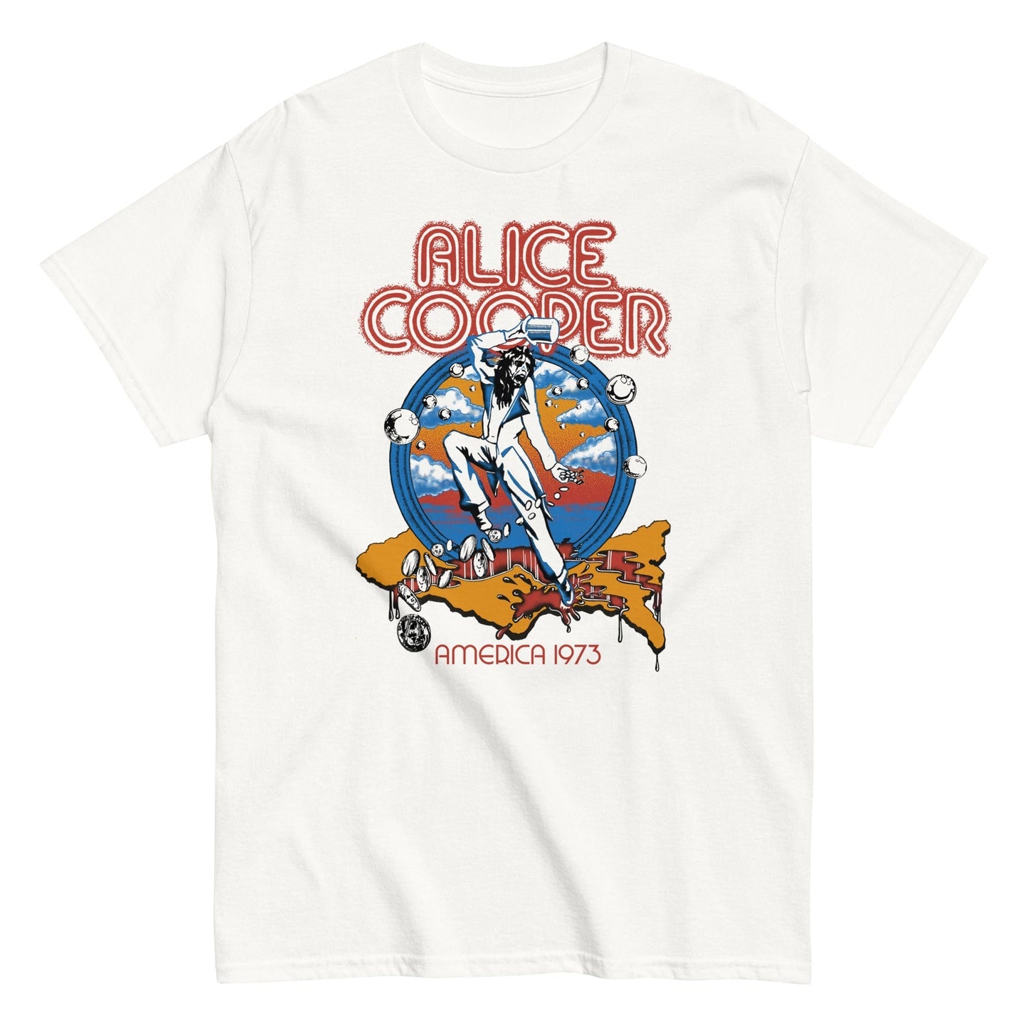 MerchMoment Alice Cooper - 1973 Tour T-Shirt [Apparel] White