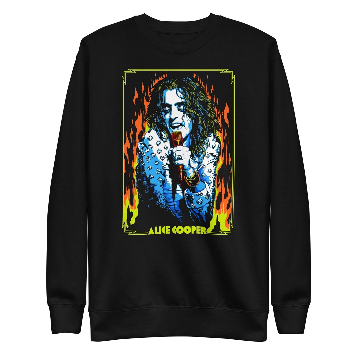 MerchMoment Alice Cooper - Flames Sweatshirt [Apparel] Black