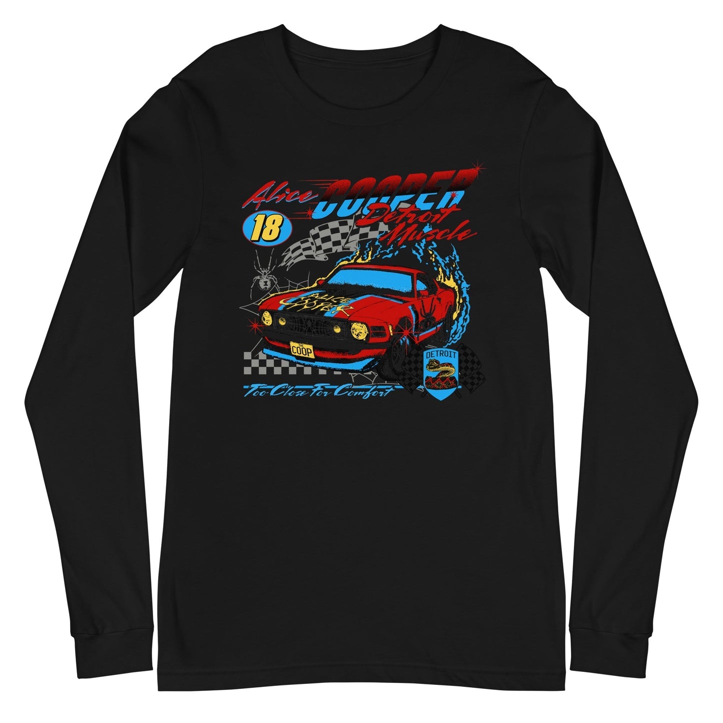 MerchMoment Alice Cooper - Racecar Long Sleeve T-Shirt [Apparel] Black