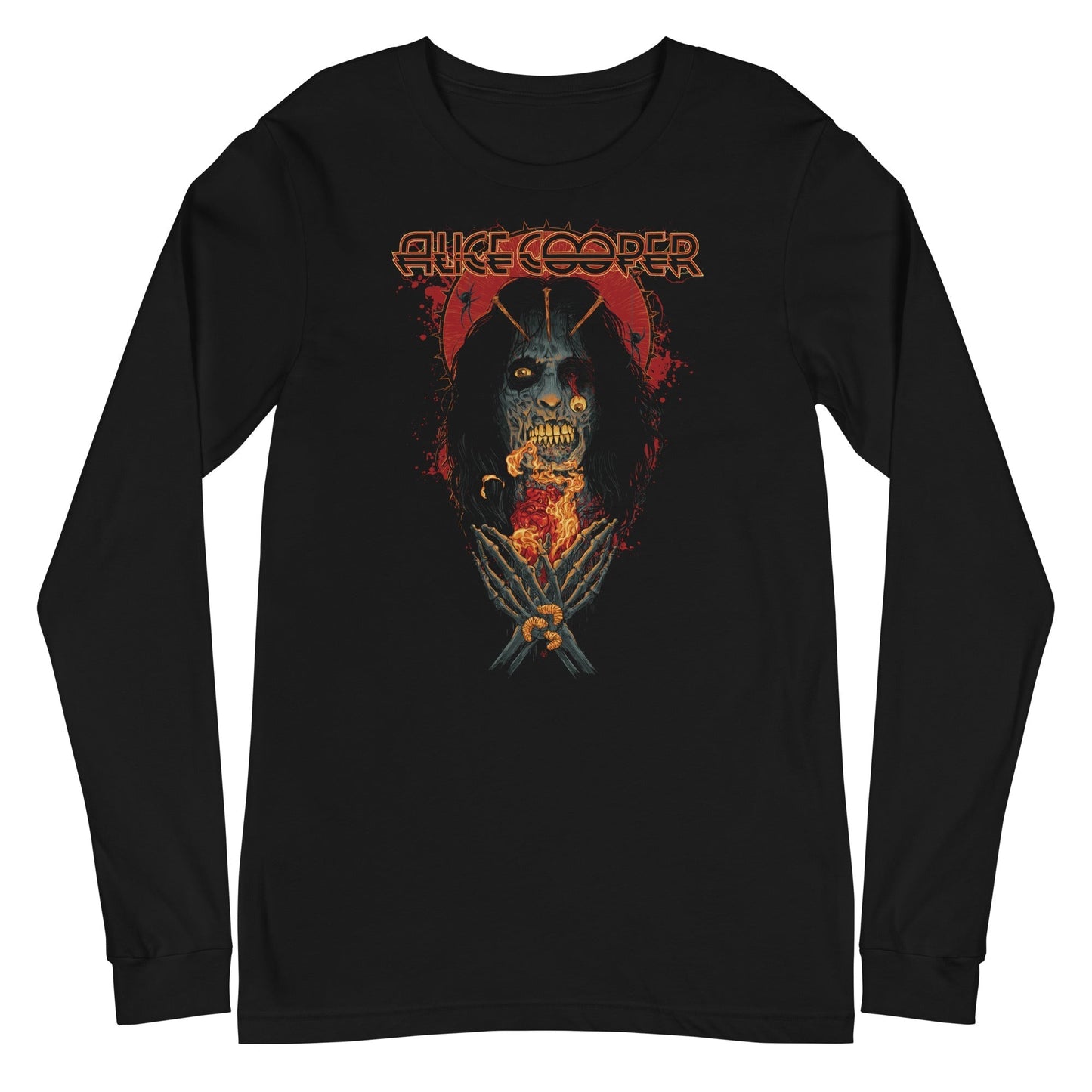 MerchMoment Alice Cooper - Skeleton Long Sleeve T-Shirt [Apparel] Black