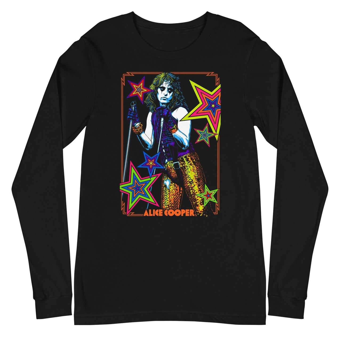 MerchMoment Alice Cooper - Stars Long Sleeve T-Shirt [Apparel] Black
