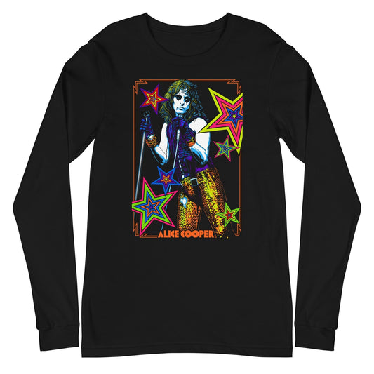 MerchMoment Alice Cooper - Stars Long Sleeve T-Shirt [Apparel] Black