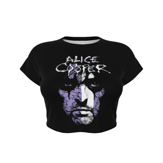MerchMoment Alice Cooper Vintage Look Women's Crop Top [Apparel] As Shown