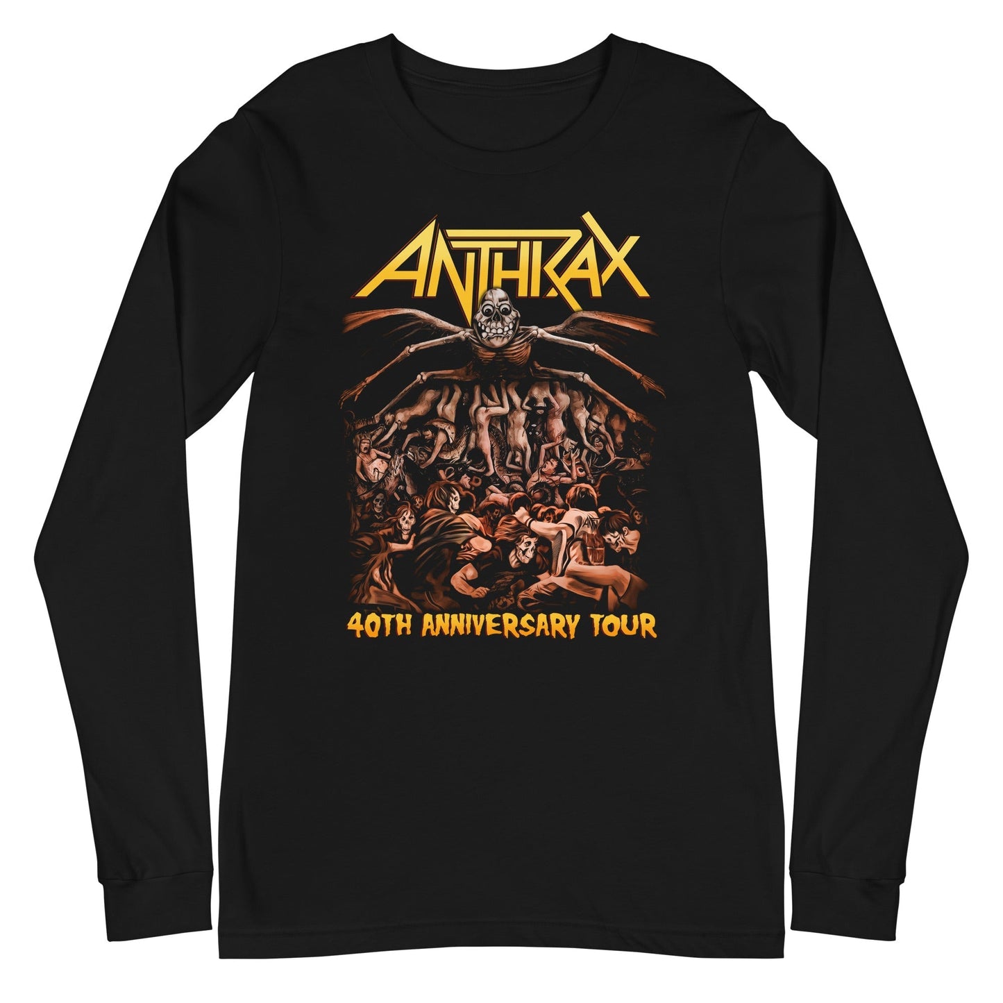 MERCHMOMENT Anthrax - 40th Anniversary Tour Long Sleeve T-Shirt [Apparel] - Rock Band Apparel