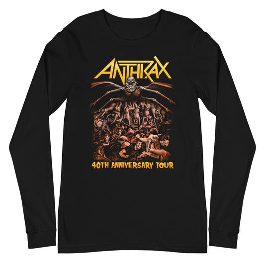 MERCHMOMENT Anthrax - 40th Anniversary Tour Long Sleeve T-Shirt [Apparel] - Rock Band Apparel