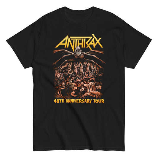 MERCHMOMENT Anthrax - 40th Anniversary Tour T-Shirt [Apparel] - Rock Band Apparel