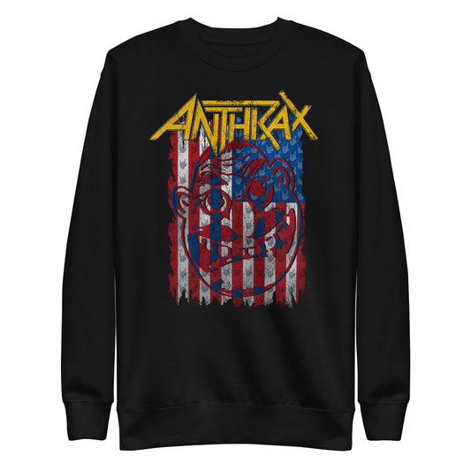 MERCHMOMENT Anthrax - American Flag Sweatshirt [Apparel] - Rock Band Apparel