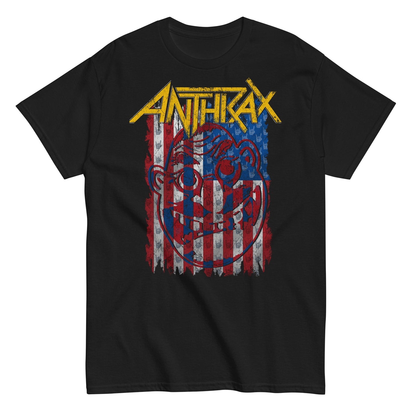 MerchMoment Anthrax - American Flag T-Shirt [Apparel] Black