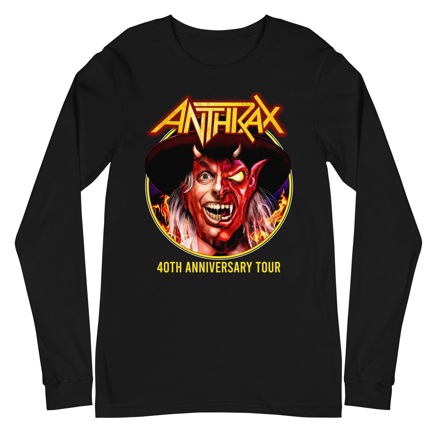 MerchMoment Anthrax - Half Devil Long Sleeve T-Shirt [Apparel] Black
