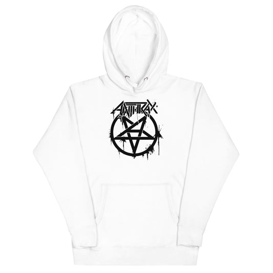 MERCHMOMENT Anthrax - Pentagram Logo Hoodie #1009 [Apparel] - Rock Band Apparel