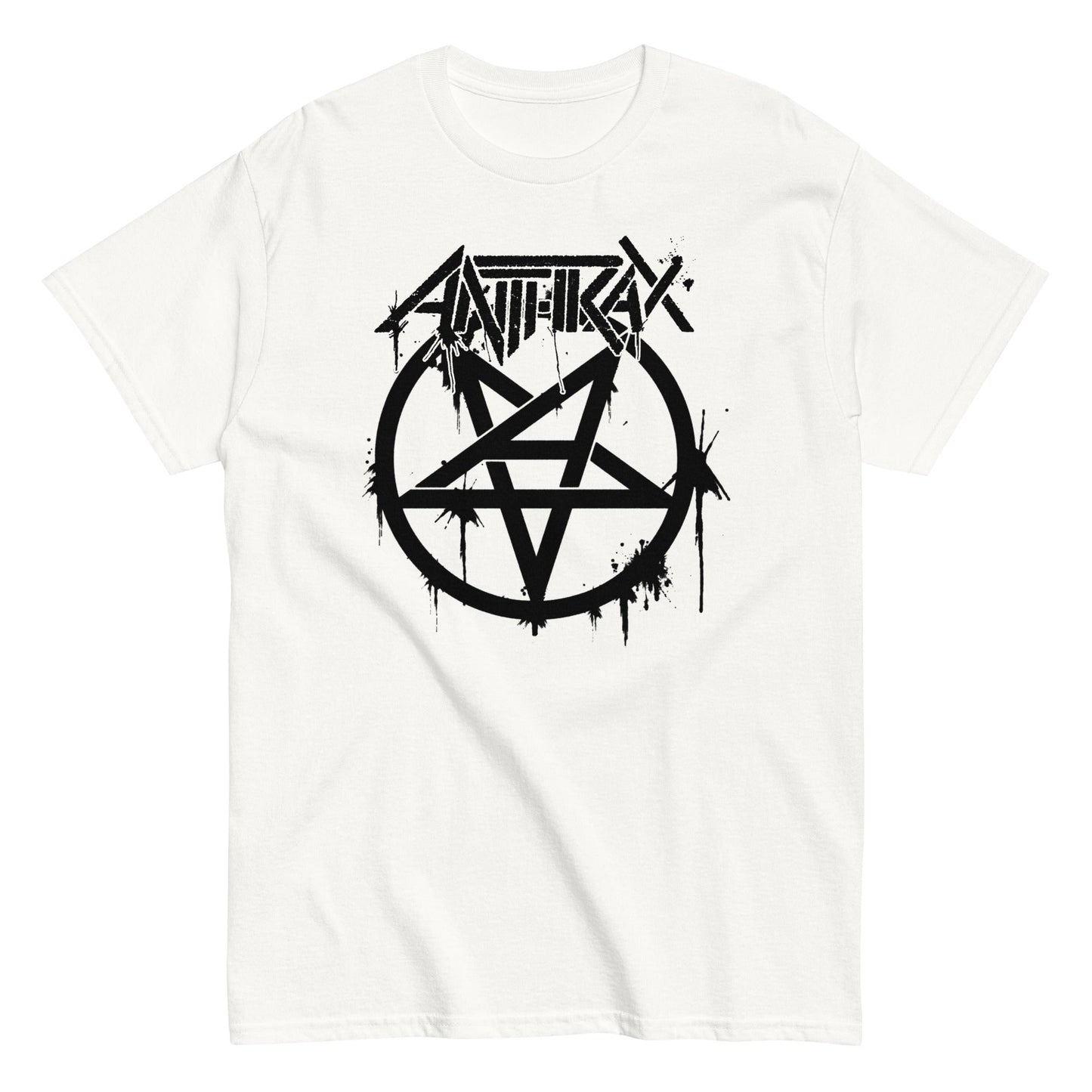 MERCHMOMENT Anthrax - Pentagram Logo T-Shirt #1009 [Apparel] - Rock Band Apparel