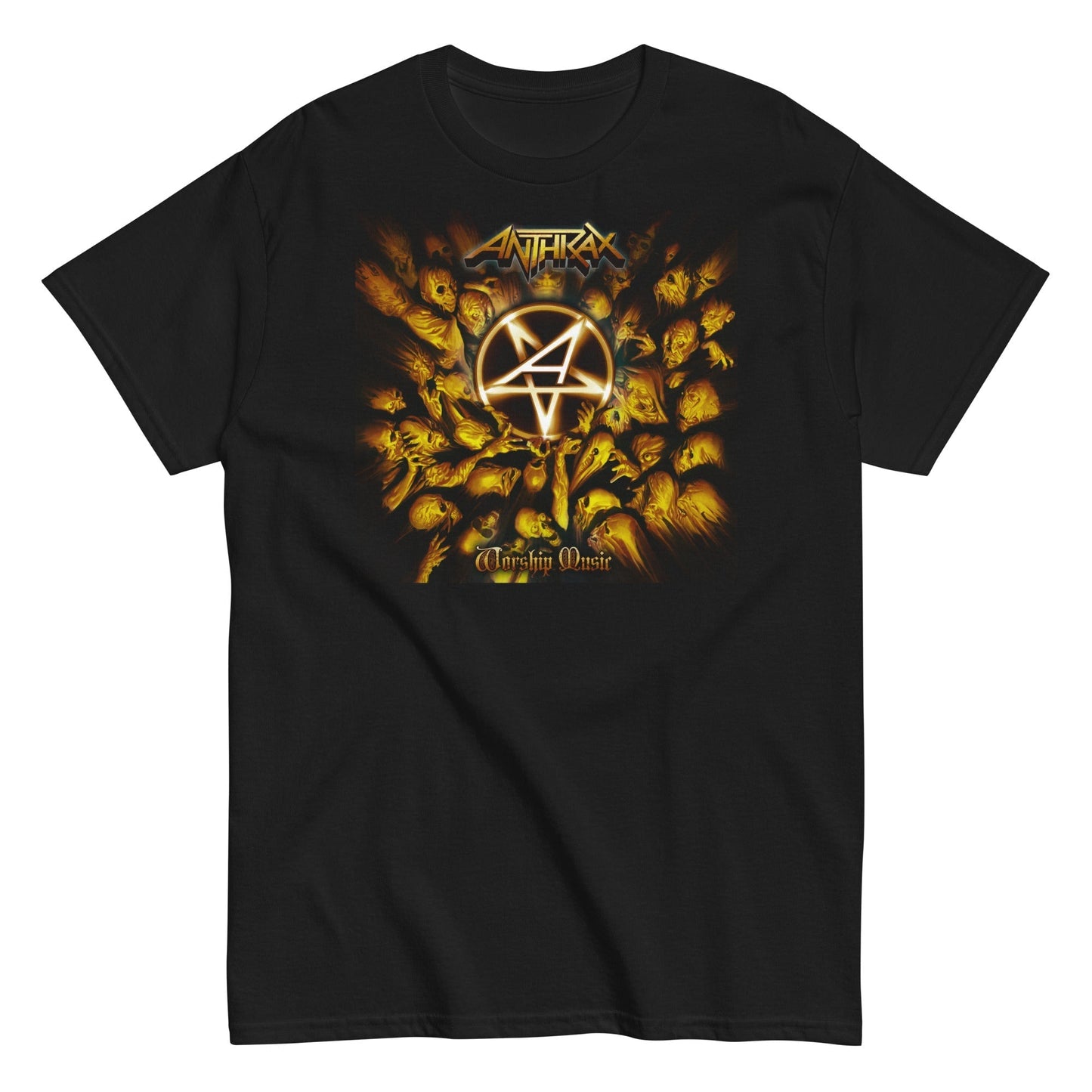 MERCHMOMENT Anthrax - Pentagram Logo T-Shirt #1026 [Apparel] - Rock Band Apparel
