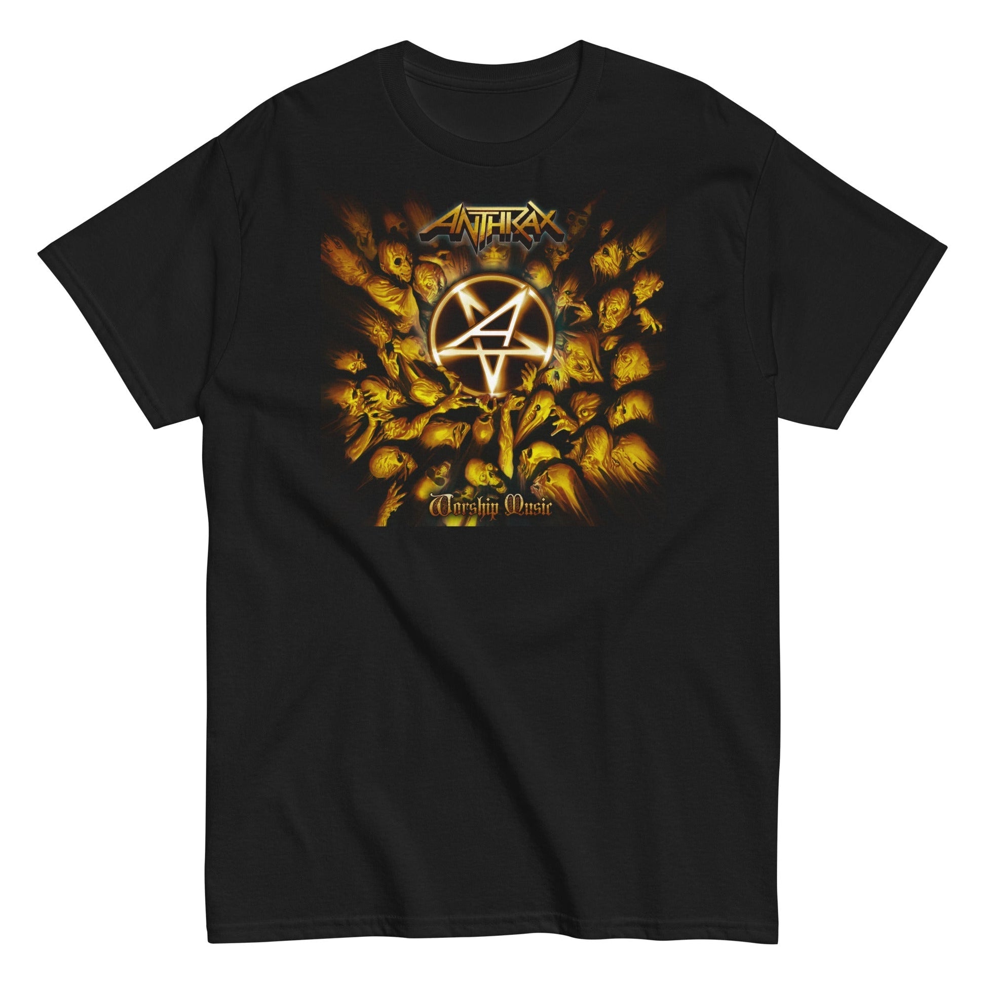 MERCHMOMENT Anthrax - Pentagram Logo T-Shirt #1026 [Apparel] - Rock Band Apparel